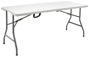 142-000015 Τραπέζι catering Rodeo pakoworld πτυσσόμενο-βαλίτσα λευκό 240x76x74εκ HDPE SURFACE 4.3 cm - METALLIC LEGS 22x0.1mm WHITE - GREY, 1 Τεμάχιο