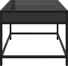 vidaXL Τραπεζάκι Σαλονιού Infinity LED Μαύρο 50x50x41 εκ.