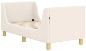 vidaXL Κρεβατική βάση για παιδιά με προσκέφαλο Κρεμ 70 x 140 cm