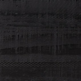 Παπουτσοθήκη Μαύρη 75 x 40 x 110 εκ. από Μασίφ Ξύλο Πεύκου - Μαύρο