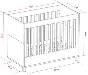 Κρεβάτι βρεφικό Altitude II-Fusiko - Grafitis