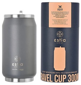 Estia 01-16722 Save the Aegean Μπουκάλι Θερμός 300ml, Fjord Grey