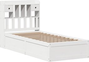 vidaXL Σκελετός Κρεβ. Χωρίς Στρώμα Λευκό 90x200 εκ Μασίφ Πεύκο