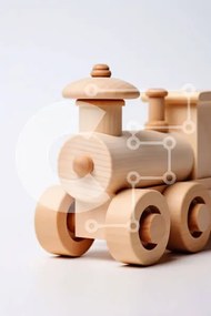 Intra Συλλεκτικό Ξύλινο Παζλ Plywood  4mm - Πολύχρωμο ξύλινο τρένο παιχνιδιών για διασκέδαση Σε Ξύλινο Κουτί - Διαστάσεις: 10x10 cm – 25 κομμάτια