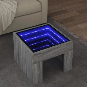 ΤΡΑΠΕΖΑΚΙ ΣΑΛΟΝΙΟΥ ΆΠΕΙΡΟ ΦΩΣ LED ΓΚΡΙ SONOMA 40X40X30 ΕΚ. 847600