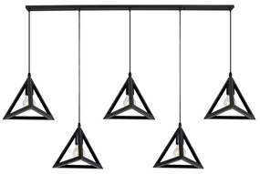 Φωτιστικό Οροφής Triangle 00608 E27 170x22x130cm Black GloboStar