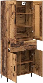 VidaXL Highboard 2 τμχ. Παλιό ξύλο 69,5 x 34 x 180 εκ.