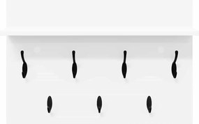 vidaXL Τοίχου Κρεμάστρα Λευκό 60 x 40 x 12 cm Επεξεργασμένο ξύλο