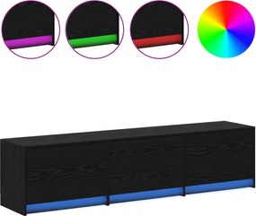 vidaXL Ντουλάπι TV Μαύρη Οξυά 165 x 34 x 40 εκ. Επεξεργασμένο ξύλο