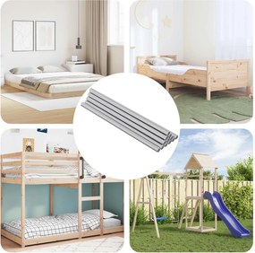 vidaXL Ράβδος Με Σπείρωμα 12 pcs Ασημί 6 x 135 mm Ατσάλι