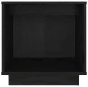 vidaXL Κομοδίνα 2 τεμ. Μαύρα 40 x 30 x 40 εκ. από Μασίφ Ξύλο Πεύκου