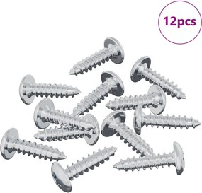 vidaXL Βίδα 12 pcs Ασημί M4 x 16 χιλ Ατσάλι