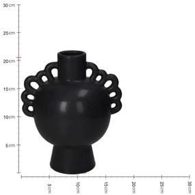 Βάζο Μαύρο Κεραμικό 17.4x13.7x20.5cm - Κεραμικό - 05150607
