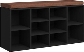 vidaXL Παπουτσοθήκη Μαύρη 103 x 30 x 48 εκ. από Επεξεργασμένο Ξύλο