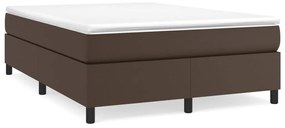 vidaXL Κρεβάτι Boxspring με Στρώμα Καφέ 180x200 εκ. Συνθετικό Δέρμα