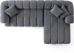 Corner Sofa Petra Right - Dark Grey Dark Grey