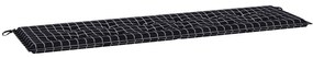 vidaXL Μαξιλάρι Πάγκου Κήπου  - Καρό Μοτίβο - 180 x 50 x 4 εκ - Ύφασμα Οξφόρδης