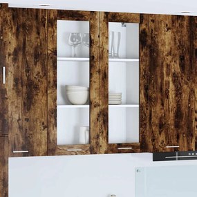 vidaXL Κρεμαστό ντουλάπι με αποθήκευση Καπνιστό Δρύς 80 x 31 x 100 εκ.