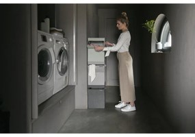 Brabantia Κιβώτιο πλυντηρίου ρούχων 1000827, 35 l, Άνοιγμα μπροστά, Ευρύ καπάκι, Πτυσσόμενο, Γκρι