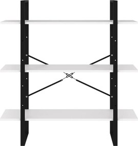 vidaXL Βιβλιοθήκη με 4 Ράφια Λευκή 100 x 30 x 105 εκ. από Επεξ. Ξύλο