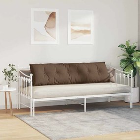 vidaXL Μαξιλάρι Πλάτης Καφέ 180 x 19 x 50 εκ ύφασμα
