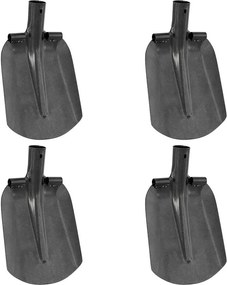 vidaXL Κεφάλι Φτυαριού 4 pcs Ασημί 33 x 21 εκ.