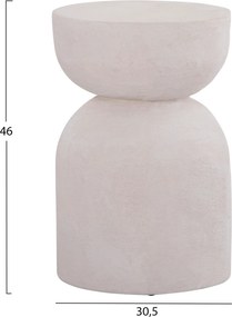 ΣΚΑΜΠΟ ΣΕΙΡΑ SANTORINI HM18041 ΠΟΛΥΡΗΤΙΝΗ ΣΕ ΥΠΟΛΕΥΚΟ Φ30,5x46Υεκ