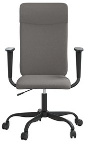 Καρέκλα Γραφείου Ρυθμ. Ύψος Σκούρο Γκρι από Ύφασμα - Γκρι