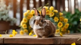 Intra Συλλεκτικό Ξύλινο Παζλ Plywood 4mm - Αξιολάτρευτο καφέ λαγουδάκι με κίτρινα λουλούδια Σε Ξύλινο Κουτί - Διαστάσεις: 10x10 cm – 25 κομμάτια