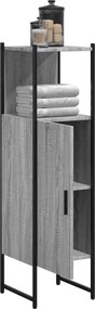 vidaXL Ντουλάπι Μπάνιου Γκρι Sonoma 33x33x120,5 εκ. Επεξεργασμένο Ξύλο