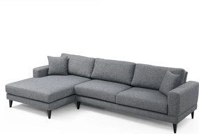 Corner Sofa-Bed Nordic Corner Left (Chl+3R) Dark Grey