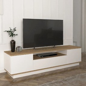 ΕΠΙΠΛΟ ΤΗΛΕΟΡΑΣΗΣ FEDYA MEGAPAP ΧΡΩΜΑ ΛΕΥΚΟ - SAPPHIRE OAK 180X45X44,6ΕΚ.