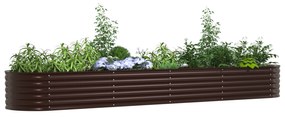 vidaXL Υψωμένο Παρτέρι για Κήπο Καφέ 400x80x44 εκ σε Γαλβανισμένο Χάλυβα