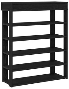 vidaXL Ράφι παπουτσιών  Μαύρο 80x30x98 cm Κατασκευασμένο ξύλο