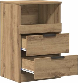 vidaXL Κομοδίνα 2 τεμ.Αρτισιανή Δρυς 40x36x65 εκ. Επεξ. Ξύλο