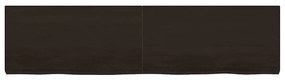 vidaXL Ράφι Τοίχου Σκούρο Καφέ 160x40x(2-6) εκ. Επεξ. Μασίφ Ξύλο Δρυός