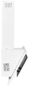 Απορροφητήρας Τοίχου Λευκός 90 εκ. Αν. Ατσάλι &amp; Ψημένο Γυαλί - Λευκό
