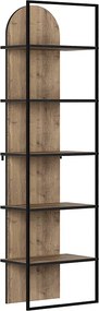 Βιβλιοθήκη Archy Megapap χρώμα ανοιχτό καρυδί 53x31,7x180εκ.