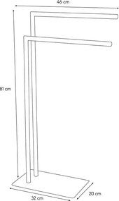 Tube chrome κρεμάστρα επιδαπέδια 2 θέσεων Sealskin