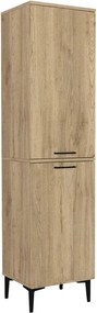 Ντουλάπι με καλάθι απλύτων Singa Megapap χρώμα sepet oak 45x40x180εκ.
