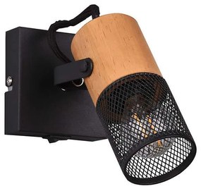 Φωτιστικό Τοίχου - Απλίκα Tosh 804370132 Natural-Black Trio Lighting Metal,Wood