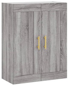 vidaXL Ντουλάπι Γκρι Sonoma 69,5 x 34 x 180 εκ. Επεξεργασμένο Ξύλο
