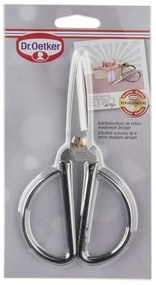 Ψαλίδι κουζίνας Dr.Oetker Retro 4615, 17 cm, Ανοξείδωτο, Ασημί