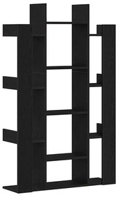 vidaXL Βιβλιοθήκη Μαύρη δρυς 86 x 25.5 x 140 εκ Επεξεργασμένο ξύλο