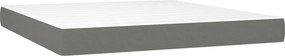 vidaXL Κρεβάτι Boxspring με Στρώμα Σκούρο Γκρι 160x200 εκ Υφασμάτινο