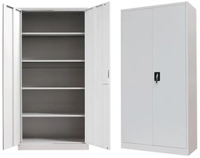 Ντουλάπα Urgen Μεταλλική Ανοιχτό Γκρί 90x40x180 εκ. 90x40x180 εκ.