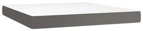 Στρώμα με Pocket Springs Γκρι 180x200x20 εκ. Συνθετικό Δέρμα - Γκρι
