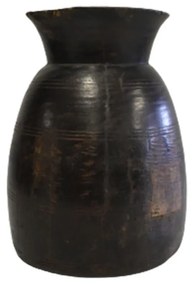 Bάζο Ξύλινο Μικρό Φ20X12cm Wood