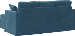 vidaXL Καναπές Μπλε 178 x 134 x 80 εκ Βελούδο