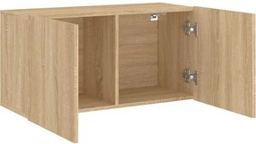 vidaXL Ντουλάπι Τοίχου Τηλεόρασης Sonoma Δρυς 80 x 30 x 41 εκ.